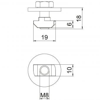 OBO SKS HM A2 Schraube m.Hammermutter f. 