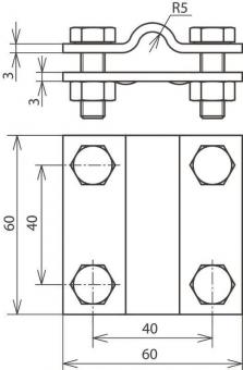 DEHN Kreuzstück Niro              318209 