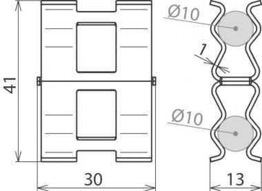 Dehn 308132 DC BK  DC BK 10 RD10 STBLANK 