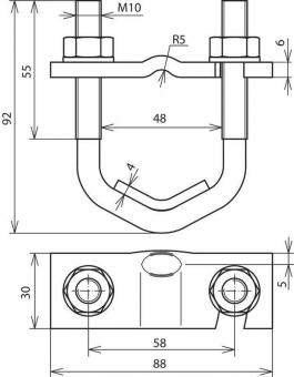 DEHN Bügelklemme St/blank f. D    308045 