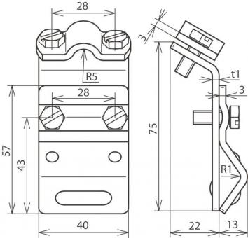 DEHN Dachrinnenklemme             338009 
