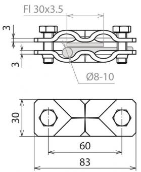 Dehn 308069      SVPK 8.10 8.10 FL30 V4A 