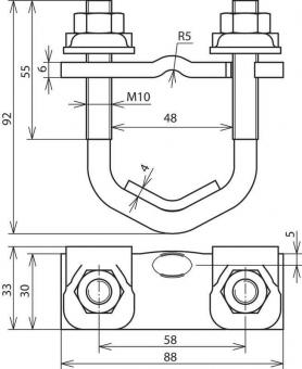 DEHN Armierungsklemme St/blank f. 308046 