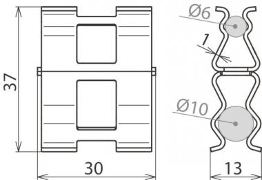 Dehn 308130 DC BK 6 DC BK 6 RD10 STBLANK 