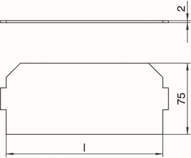 OBO LPA UT4 Leerplatzabdeckung 208x76mm 