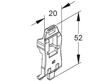 Kleinhuis Halteklammer B=52mm L=20mm K60 