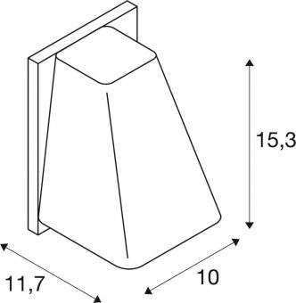SLV WALLYX GU10 Wandleuchte dark  227195 