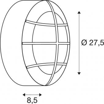 SLV BULAN GRID Wandleuchte        229085 