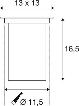 SLV DASAR 115 ADJUST GU10 eckig   229324 