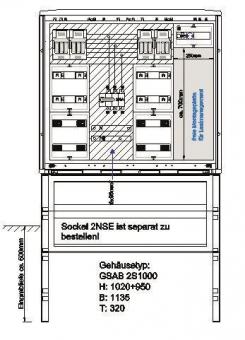 GSAB Verteilerschrank f 2S1000Emob8x11KW 