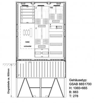 GSAB Zähleranschlußsäule  09.88.1P2HSAV3 