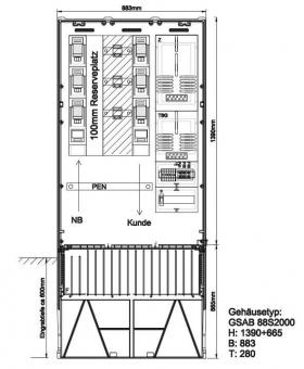 GSAB Meß-Wandlerschrank       11.W250.88 
