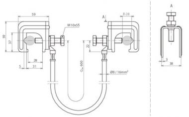 Dehn 416941 UES  UES 16 L600 2VK RD10 28 