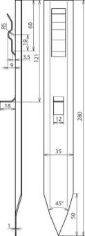 DEHN Abstandhalter verzinkt 280mm 290002 