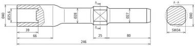 DEHN Hammereinsatz f. Rohrerder D 648005 