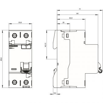 FI-Schutzschalter Typ A 25A 1+N-pol. 