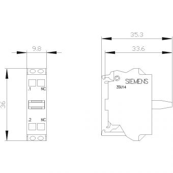 Siemens 3SU14002AA103CA0 Kontaktmodul 