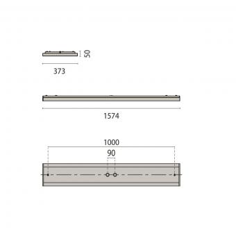 PIL LED-Anbaupanel SL630AB RAL9016 ws 