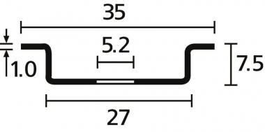 Hellermann DELTA-3F-ST-ML 35x7,5 gelocht 