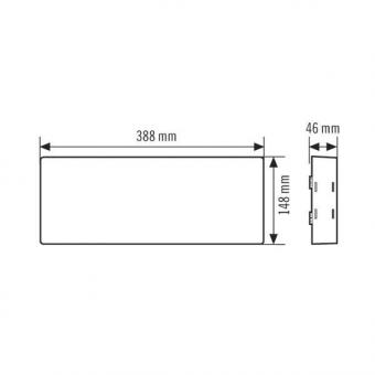 ESY LED-Notleuchte SLX FLAT COVER 3h/8h 