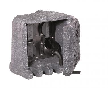 TRIO Steckdosen-Kombi Stein IP44 9962-11 