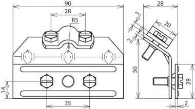 DEHN Schneefanggitterkl. Cu       343007 