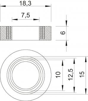 OBO 107 B PG13.5 Einschnittring PG13,5 