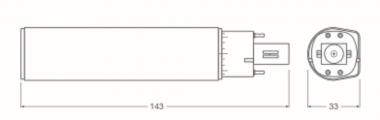 LEDV DULUX LED D/E 7W/840 120° (18W) 