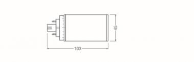 LEDV DULUX LED T/E 6W/830 120° (13W) 