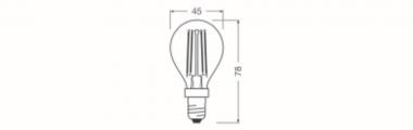 LEDV LED Tropfen 4,8-40W/827 470lm 
