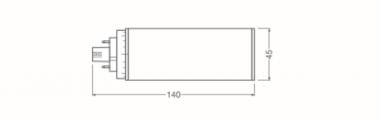 LEDV DULUX LED T/E 10W/840 120° (26W) 