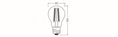 OSR LED AGL 6,5-55W/824 E27 gold 