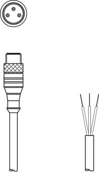 Leuze Anschlussleitung KS U-M8-3A-P1-100 