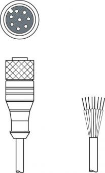 Leuze Anschlussltg.   KD S-M12-8A-P1-500 