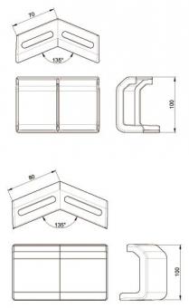Unex Winkelverbinder horizontal    66851 