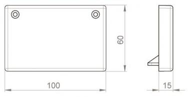 Unex Endstück lichtgrau            66113 