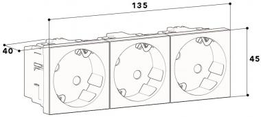 GGK Modul 45/Schuko-Steckdose 3-    6936 