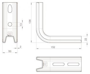 Unex Tragkonsole 100mm             66107 