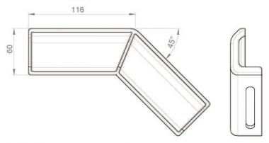 Unex Winkelverbinder fallend       66842 