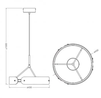 Ledvance Decor Curve Felt Pend.33W 830 