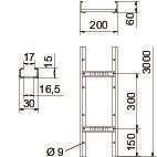 OBO LG 620 VS 3 FS Kabelleiter gelocht m 