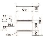 OBO LG 115 VS 3 FS Kabelleiter gelocht m 