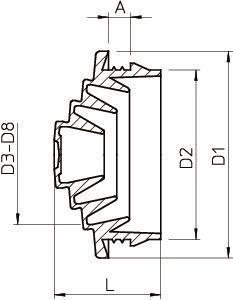 OBO EDS M25 LGR Einsteckdichtung f.3mm 
