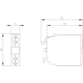 Siemens 3RH19212CA10 Hilfsschalterblock 