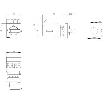 Siemens 3LD20500TK13 Not-Ausschalter 3p 