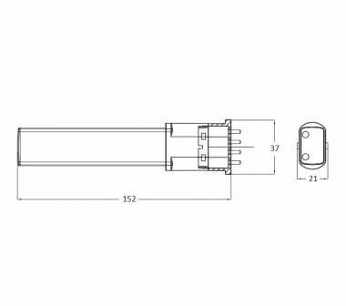 BAIL LED PL 2G7 TC-SEL 4.5W  80100041284 
