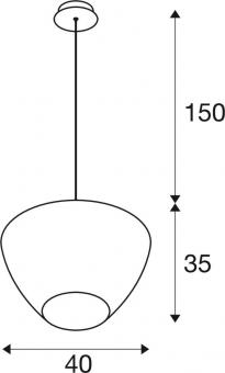 SLV PANTILO CONVEX 40 Indoor     1003444 