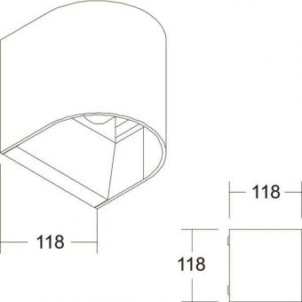 BRUM LED-Wandaufbaul.           60026183 