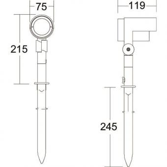 Brumberg LED-Erdspieß 230V AC,  65272103 