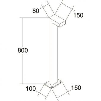 BRUM Pollerleuchte Lantern IP65 60036103 